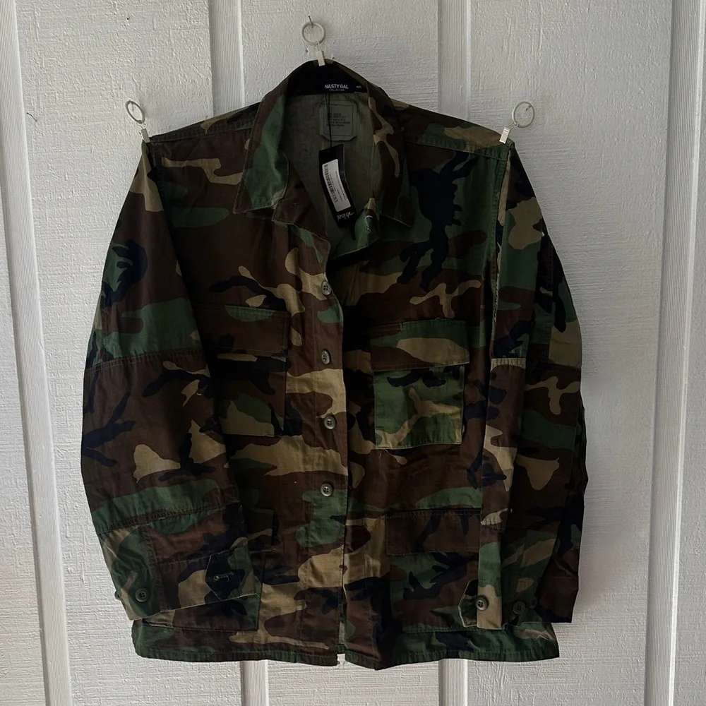 Camo Utility Jacket Nasty Gal Size L - Picture 1 of 6